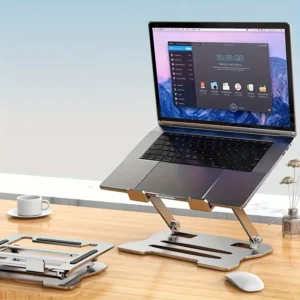 Support d’ordinateur portable réglable pour prévenir les douleurs cervicales en télétravail